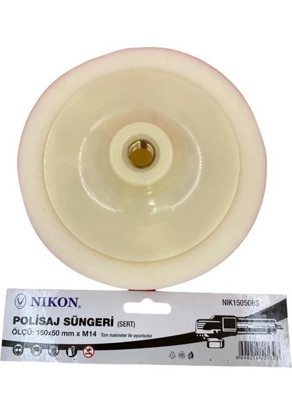 15050BS Polisaj Süngeri 150 mm Beyaz Sert