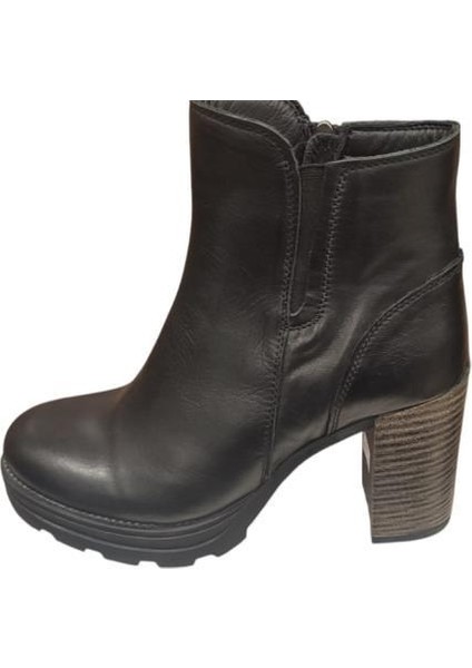 Mammamia D24KB-4475 Platform Topuk Kadın Deri Bot