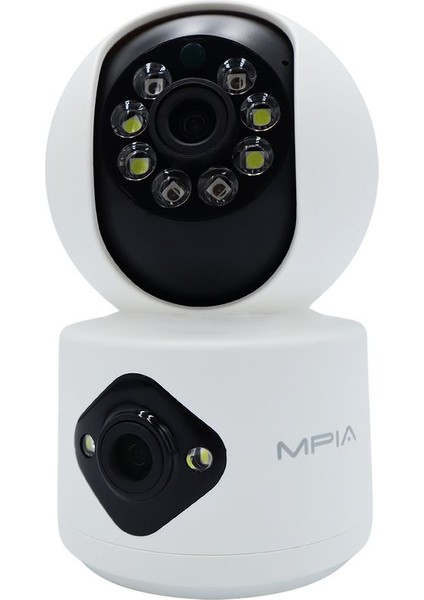 Aoi Çift Kamera 6mp 4K Ip Wifi Full Hd 8 LED Gece Görüşlü Hareketli Kamera