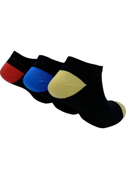 Erkek Bambu Patik Çorap, Burun Dikişsiz, 3'lü Paket (Beden 41-46), Sneaker Model