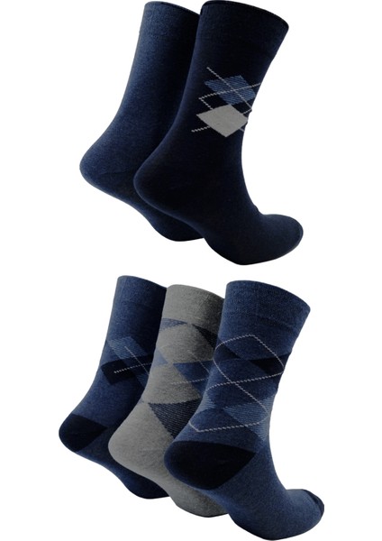 Erkek Geri Dönüştürülmüş Pamuklu Çorap, 5'li Paket (Beden 41-46)