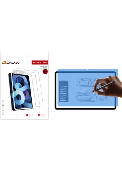Huawei Honor Pad X9 11.5' - Ekran Koruyucu Kağıt Hisli Mat Davin Paper Like Tablet Ekran Koruma - Şeffaf