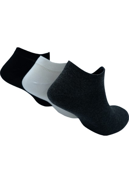 Erkek Bambu Patik Çorap, Burun Dikişsiz, 3'lü Paket (Beden 41-46), Sneaker Model