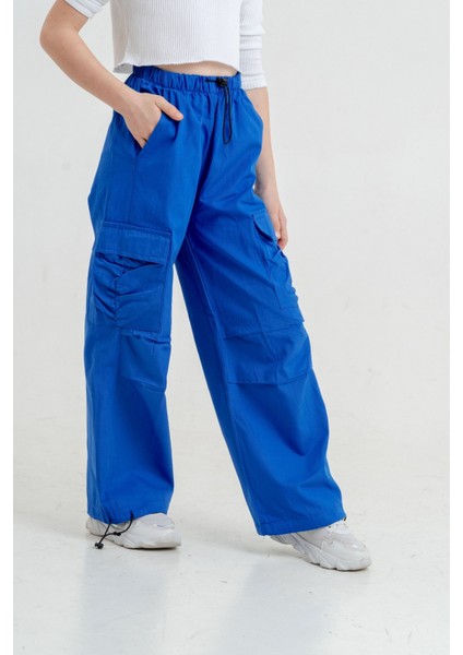 Kız Çocuk Cepleri Büzgülü Keten Pantolon G2546 fiyatları