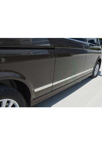 T6.1 Transporter Yan Kapı Çıtaları Krom Uzun Şase 7 Parça 2020 ve Sonrası Modeller Için