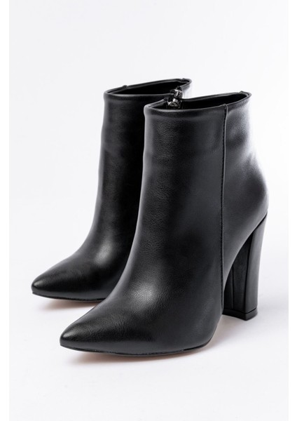 VRT-4801 Siyah Yüksek Kalın Topuklu Fermuarlı Kadın Bot fırsatları