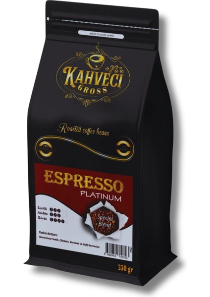 Espresso Kahve Espresso Platınum Kahve 250 G %100 Arabica