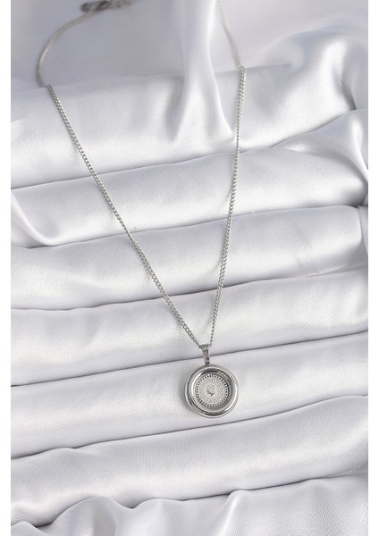 316L Çelik Gümüş Renk Zincir Gümüş Renk Altın Model Kadın Kolye fiyatları