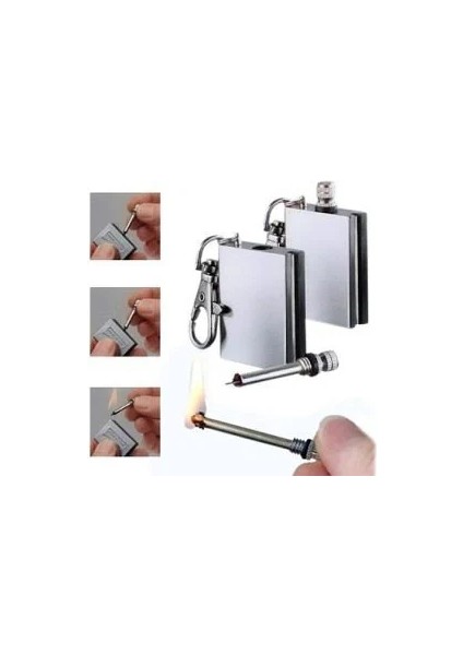 Metal Kibrit Çakmak Zippo Benziniyle Çalışan
