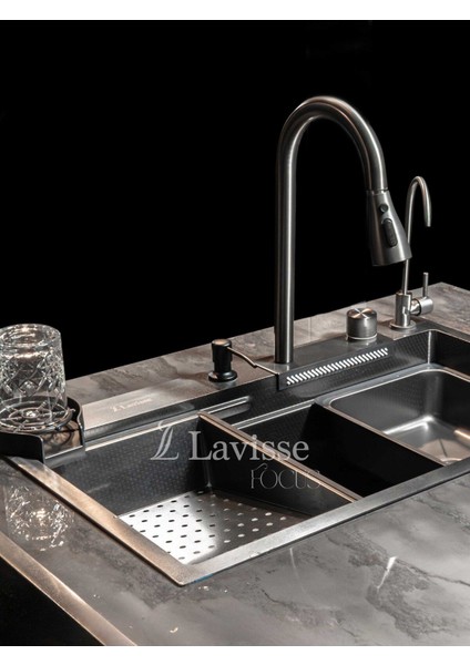 Focus Akıllı Eviye Fonksiyonlu Teknolojik Mutfak Evyesi