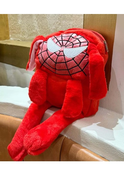 Örümcek Adam Spıderman Modelli LED Işıklı Oynar Kulaklıklı Fermuarlı Çanta