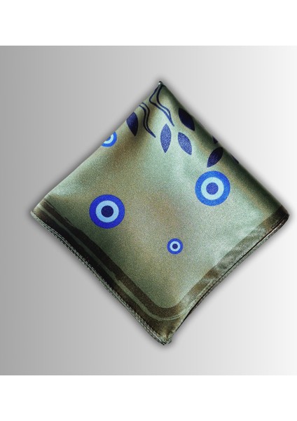 Yeşil Fular Hayat Ağacı Nazar Boncuğu Desenli modelleri