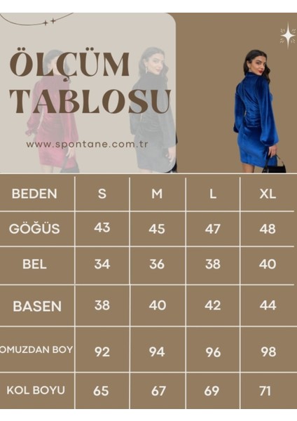 Hakim Yaka Büzgü Detaylı Fransız Kadife Mini Elbise