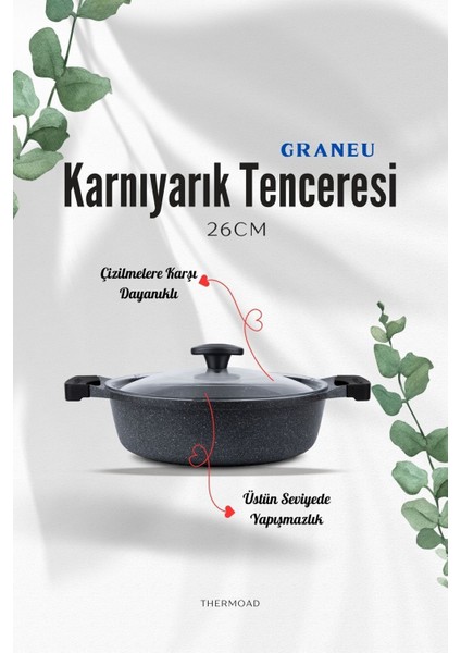 Alüminyum Granit Döküm Graneu Model 7 Parça Set TAD7PRGRANGRI, One Size