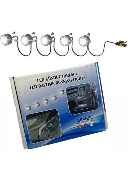 12V-24V Gündüz Sürüş Ledi (5 x 2) (Takım)