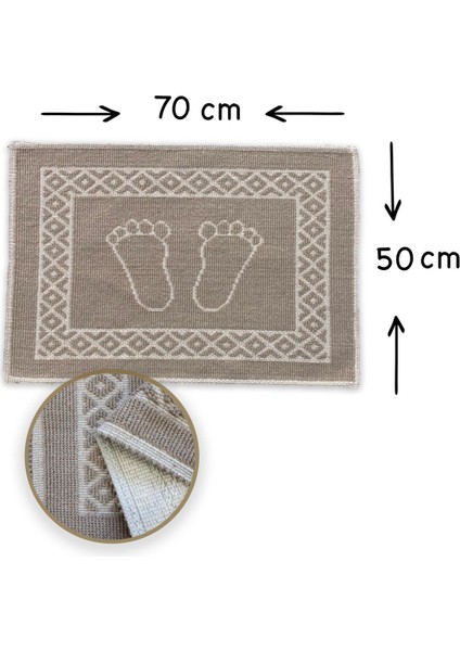 Soffy Kahve & Kahve 2 Adet 50 x 70 cm Banyo Paspası Doğal Pamuk Ayak Paspası Ayak Havlusu fırsatları