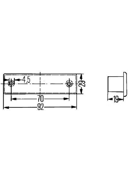 Plaka Lambası Unıversal (12V Ampullü) (92 x 29 Mm)