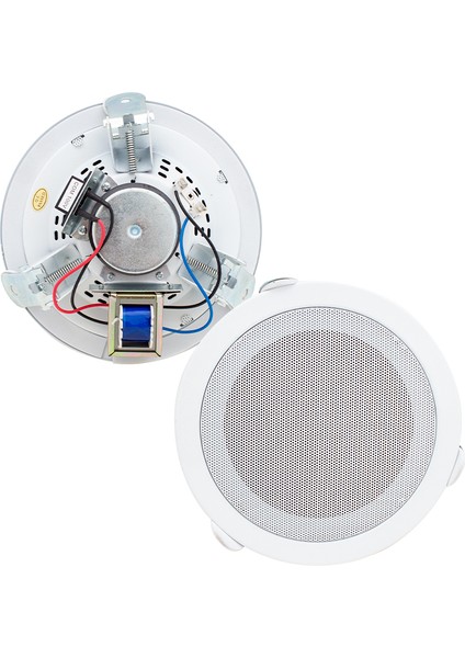 18 cm 6 Watt Beyaz Trafolu Metal Kasa Alçıpan Hoparlör