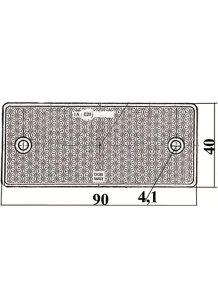 REFLEKTÖR DİKDÖRTGEN DELİKLİ KIRMIZI (90*40 MM)