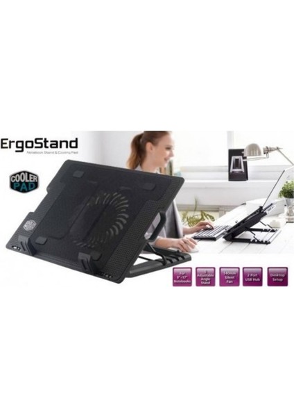 Işıklı Notebook Soğutucu Fan 5 Kademeli Stand NB339