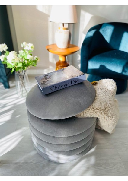 Geniş Oturum Alanlı Handmade Silinebilir Kumaş Sandıklı Silindir Dekoratif Puf Orta Sehpa fiyatları