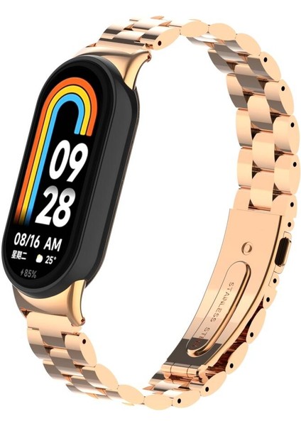 - Xiaomi Mi Band 8 - Kordon Metal Kordon - KRD-04 - Rose Gold - T33911