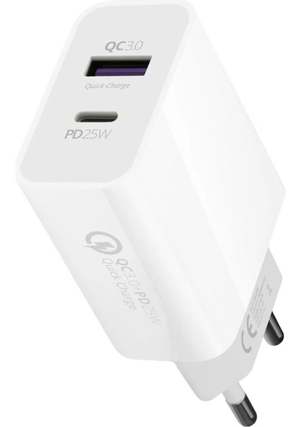 USB 3.0 / Type-C 25W 3.0A Hızlı Şarj Aleti Başlığı PD25W (4886)