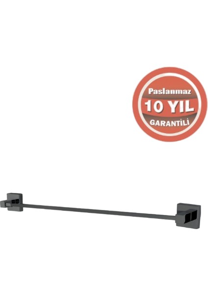 Paslanmaz Pirinç Tamay Uzun Havluluk 60CM Mat Siyah