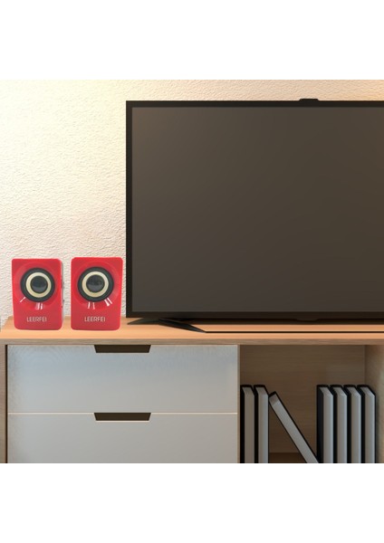 N62 1+1 Multimedia USB ve Jacklı Mini Hoparlör Yüksek Stereo Ses Sistemi (4886)