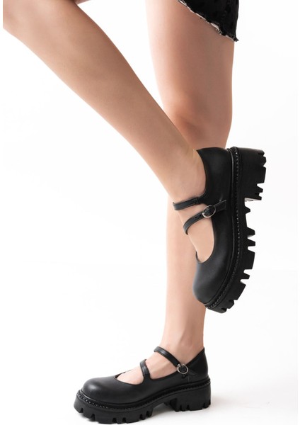 868-756 Siyah Günlük Yüksek Tabanlı Loafer Ayakkabı fiyatları