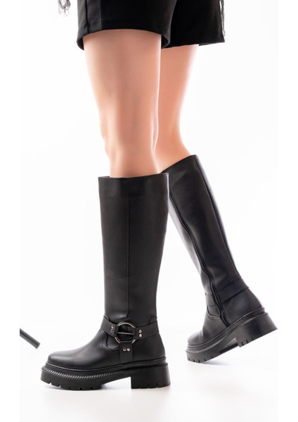 236-3021 Siyah Fermuarlı Günlük Kadın Çizme fırsatları