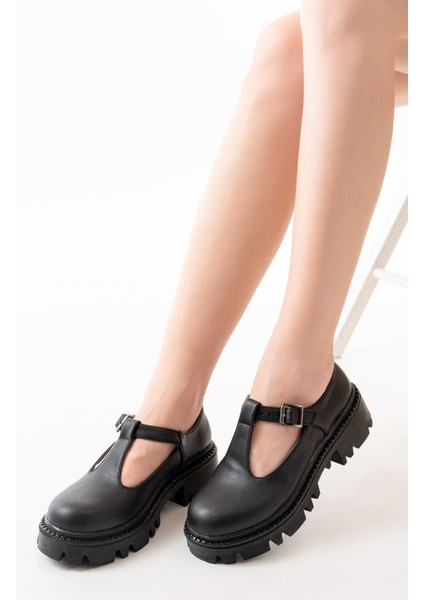 868-757 Siyah Günlük Yüksek Tabanlı Loafer Ayakkabı fiyatları