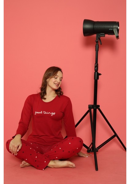 Kadın Baskılı Desenli Uzun Kollu Milan Kumaş Bambu Pijama Takımı fiyatları