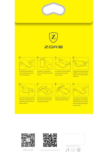 Apple iPhone Xr 6.1 - Ekran Koruyucu Zum Body Ekran Koruyucu Jelatin - Şeffaf
