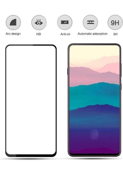 Samsung Galaxy A80 - Ekran Koruyucu 5d Temperli Cam Koruma - Şeffaf