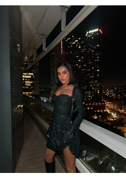 Pul Payet Kiloş Mini Elbise modelleri