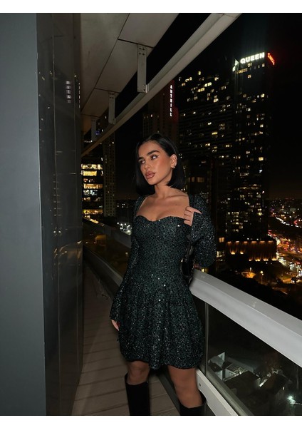 Pul Payet Kiloş Mini Elbise fırsatları