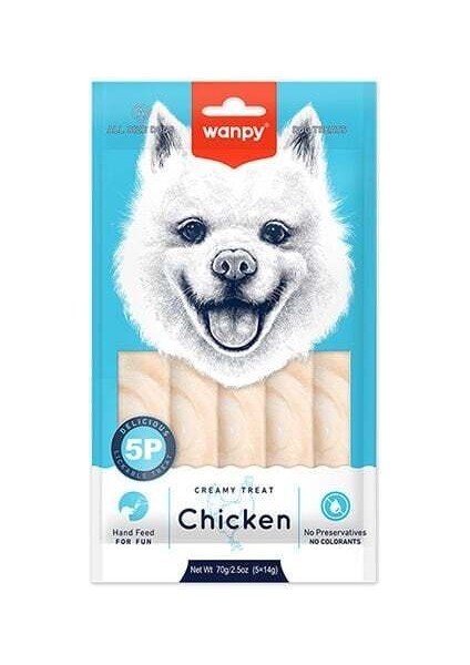 Krema Tavuklu Sıvı Köpek Ödülü 5X14 gr