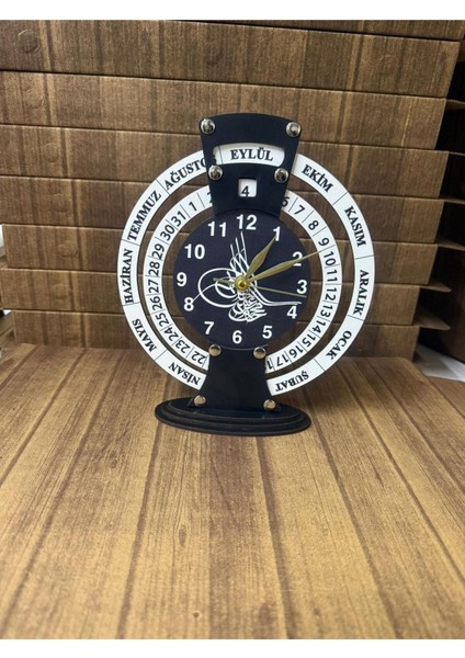 Osmanlı Tuğralı Sonsuz Maya Takvimli Saat