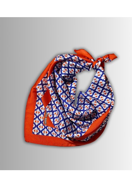 Kırmızı Fular Bandana Ipeksi Twill Saten Çintemani Desenli 58CMX58CM modelleri