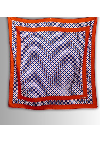 Kırmızı Fular Bandana Ipeksi Twill Saten Çintemani Desenli 58CMX58CM fırsatları