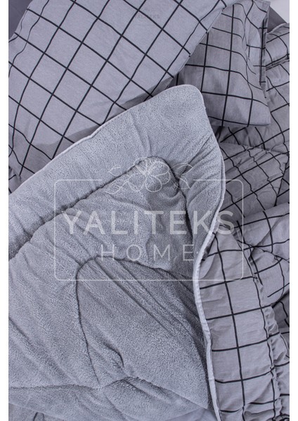 Yalıteks Home Tek Kişilik Welsoft Çift Taraflı Lüks Yorgan ve Yastık Kılıfı -Square fiyatları