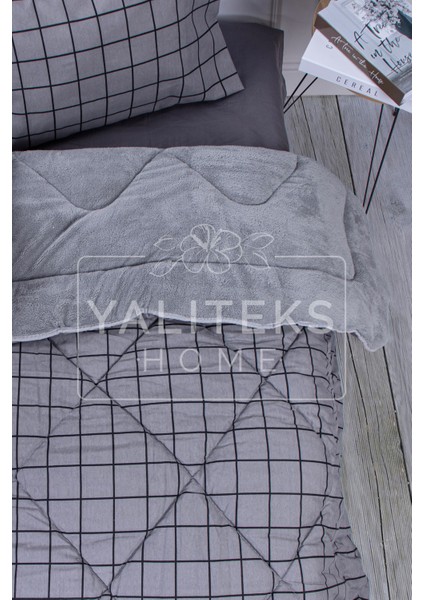 Yalıteks Home Tek Kişilik Welsoft Çift Taraflı Lüks Yorgan ve Yastık Kılıfı -Square fırsatları