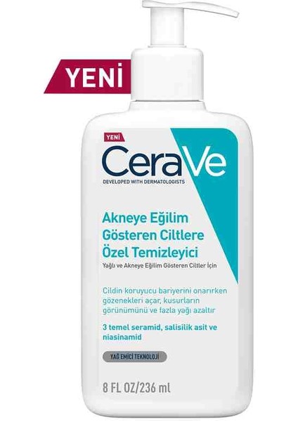 Yağlı ve Akneye Eğilimli Ciltler Için Yüz Temizleme Jeli 236 ml