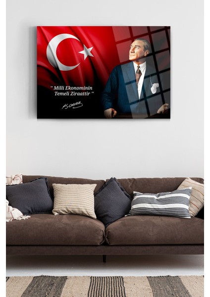 Atatürk cam tablo 125 - atatürk tablosu - bayrak tablosu fiyatları