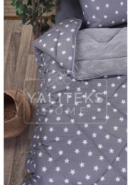 Yalıteks Home Tek Kişilik Welsoft Çift Taraflı Lüks Yorgan ve Yastık Kılıfı -Big Stars modelleri