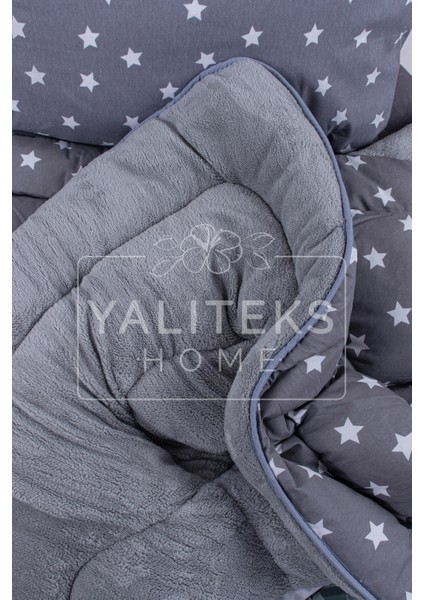 Yalıteks Home Tek Kişilik Welsoft Çift Taraflı Lüks Yorgan ve Yastık Kılıfı -Big Stars fırsatları