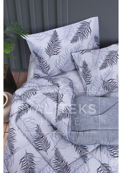 Yalıteks Home Çift Kişilik Welsoft Çift Taraflı Lüks Yorgan ve Yastık Kılıfı - Leaf fiyatları