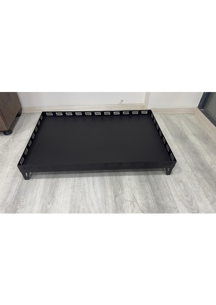 soba Altlığı 50*90 cm yüksek ısıya dayanıklı siyah mat ısıya dayanıklı boya yerden yüksekliği 13 cm dir