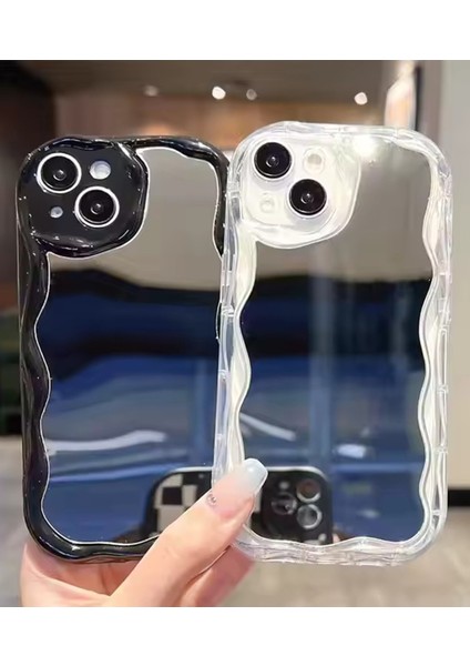 Apple iPhone 15 Uyumlu Ayna Tasarım Kamera Korumalı Kılıf